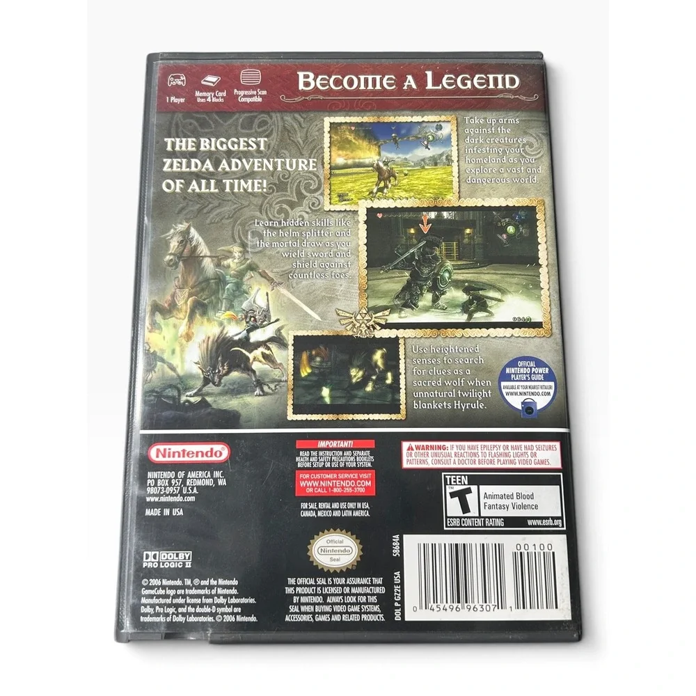 The Legend of Zelda Twilight Princess Nintendo GameCube GCN DOL-GZ2E-USA CIB